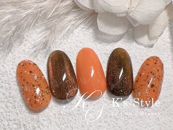 ケーズスタイル バイ キャンアイドレッシー(K's-Style by Can I Dressy)/オレンジネイル(定額B)