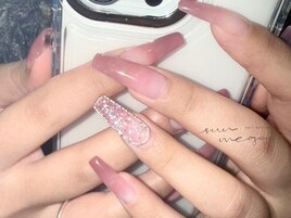 カラーグラデ×ピクシーネイル