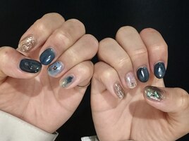 ブルーニュアンスネイル　夏