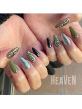 ヘヴン 鹿児島市本店(HeaVeN 2)/大人かっこいい秋ネイル