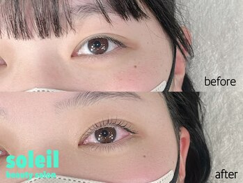 ソレイユ(soleil)/まつ毛パーマbefore→after☆