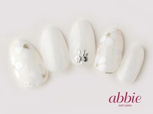 アビー 目白店(abbie)/ホワイトフラワーネイル ￥14575
