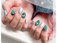 ジョアネイル(JOA Nail)/パンダ/ツイード/ストーン/緑
