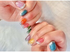 ガラスフレンチネイル