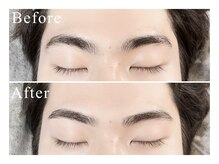 メンズ眉毛サロン Roist名古屋久屋大通店【ロイスト】アイブロウ/眉毛/眉毛パーマ/〔眉毛〕お客様ビフォーアフター