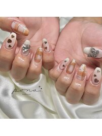 チェック×ハートdesign