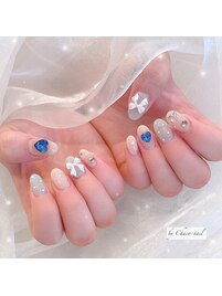くすみブルーネイル