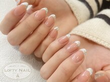 ロフティーネイル 駒川店(Lofty Nail)の雰囲気（【冬ネイル×王道ガラスフレンチ】＃シンプル＃上品＃美爪）
