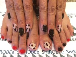 ふんわりヒョウ柄ネイル＊