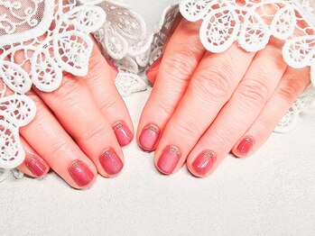 ネイルズアンドビューティー バイ エム(Nails and Beauty by M)の写真/肌なじみの良いピンク・ベージュ系のスキンカラーはオフィスネイルにも◎上品に魅せる美しい指先をご提案★