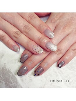 ホミヤンネイル(homiyan nail)/アシンメトリー