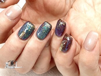 ネイルエイト 新百合ヶ丘(nail8)/マグで宇宙をまとう指先に♪