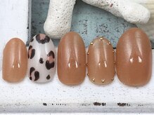 ネイルビート(NAIL BEAT)/シンプルレオパードネイル