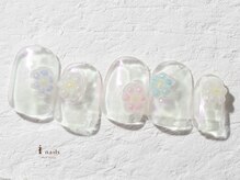 ジェミーネイル エビス(Jemiy nail ebisu)/ミラービーズお花クリア6980yen