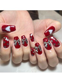 クロレ(Nail Salon COLORE)/ハートリボンネイル by.Ayaho