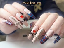 リームサロン 池袋店(LYYM SALON)/I LOVE YOU×ビジューネイル