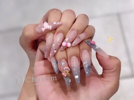 キラキラ夏ネイル