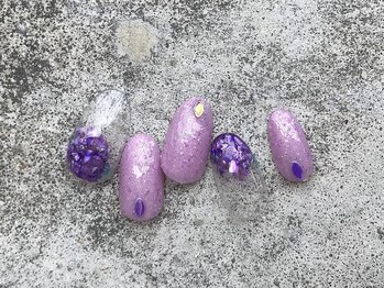 ネイルドッグ(NAIL DOG)/紫陽花ネイル♪