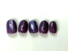 ネイルメゾン 天神店(NAIL MAISON)/パープルホイル星ホロ¥5550