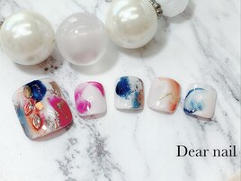 フットカラフル塗りかけ
