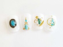 幻之花ネイル/夏　詰め込みフットネイル