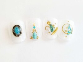 夏　詰め込みフットネイル