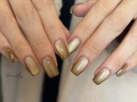 上品な微粒子マグネットネイル