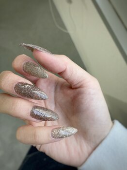 秋冬フラッシュネイル