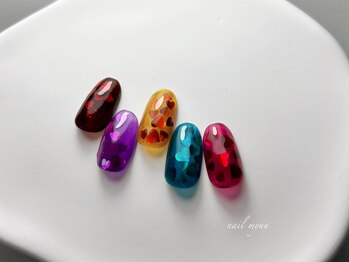 ネイル ミュー(nail myuu)/奥行きハートホロ