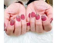はあとねいる 宇都宮御幸ヶ原店/【店舗限定】ピンクミラーネイル