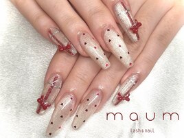 バレンタインネイル