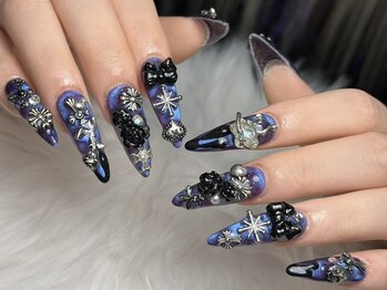 LUCI NAIL新大久保【ルシ ネイル】長さだし/持ち込み/ゴテゴテ/パラジェル/フィルインの写真/【パラジェルフィルインで爪にも優しく◎】大人気パーツを豊富にご用意!カラー豊富な水光マグネットも♪
