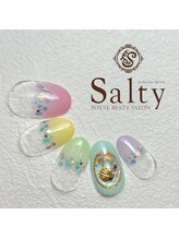 ネイルアンドアイラッシュサロン ソルティ 寺田町(salty)/カラフルネイル