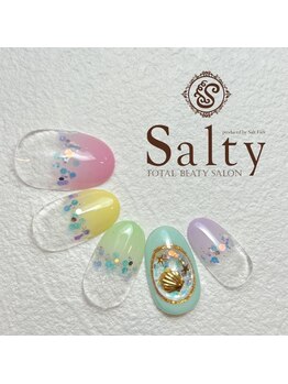 ネイルアンドアイラッシュサロン ソルティ 寺田町(salty)/カラフルネイル