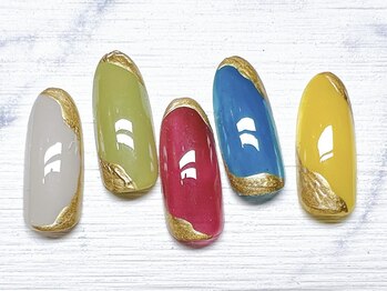 ネイルサロン インプレス(Impress)/カラフルニュアンスネイル