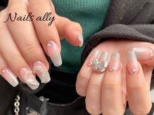 ネイルズアリー 立川店(Nails ally)/春色×ダイアミ×ワンホンネイル