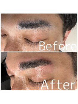 眉毛男子 新宿店/眉毛 　before / after