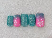 ネイルビート(NAIL BEAT)/ハイビスカスネイル