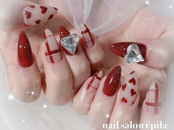 ハート×赤グラデーション