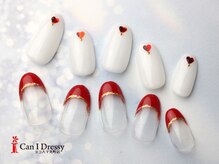 キャンアイドレッシー ヨコハマ元町店(Can I Dressy)/ハート/ちぐはぐネイル/フレンチ