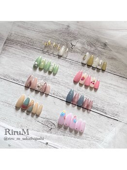 リールエム 堺東店(Riru_M)の写真/ハンド定額Artコース¥6050♪月替わりで楽しめる最旬トレンドのサンプル8種類をご用意☆カラー変更OK！