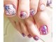 ワキシングサロン アンパラレルド(Waxing salon Anne Parallel De)の写真/【フットもお客様のこだわりを叶えます★】ハンドのように細やかなアートが可能！足元を個性的に彩ります♪
