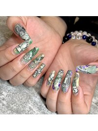 ドル札ネイル