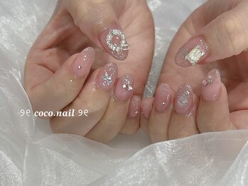 クリスマス　冬ネイル　キラキラ