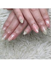 アートネイル ギャラリー(Art nail Gallery)/春の桜きらめきネイル