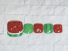 アルセア 上野御徒町店(Alcea)/すいかネイル　夏ネイル　フット