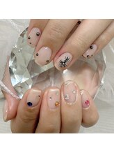 エミーネイル(Amie NAIL)/ワンカラーパーツアシメネイル