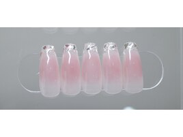 ガラスフレンチ&チークネイル