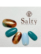 ネイルアンドアイラッシュサロン ソルティ 寺田町(salty)/べっ甲ネイル