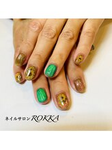 ロッカ(ROKKA)/夏のひまわりネイル